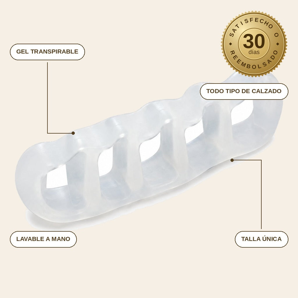 infographie — Almohadillas Separadoras de Dedos de Gel Transpirable – 1 Par + 1 Par de Regalo