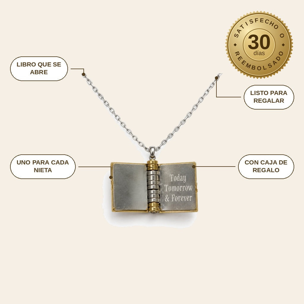infographie — Collar Libro «Mi Pequeña Estrella» para Mi Nieta