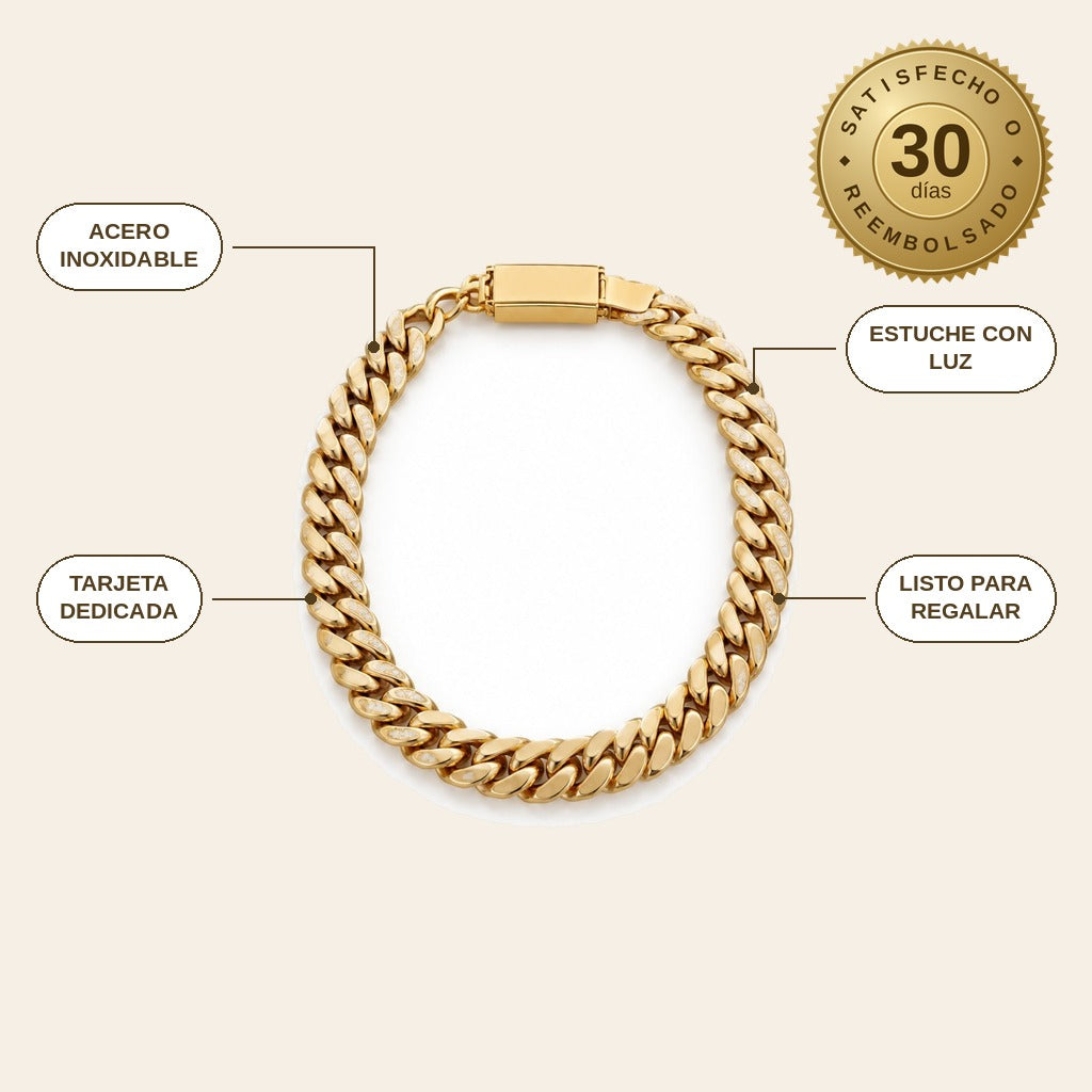 infographie — Collar Cubano para mi Hijo con Tarjeta Dedicada