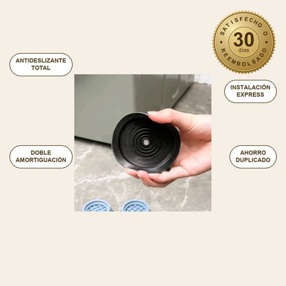 infographie — Patas Antivibración FirmeBase™ para Lavadora (Pack de 4)