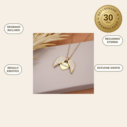 infographie — Collar Mi Ángel Personalizado con Nombre Grabado