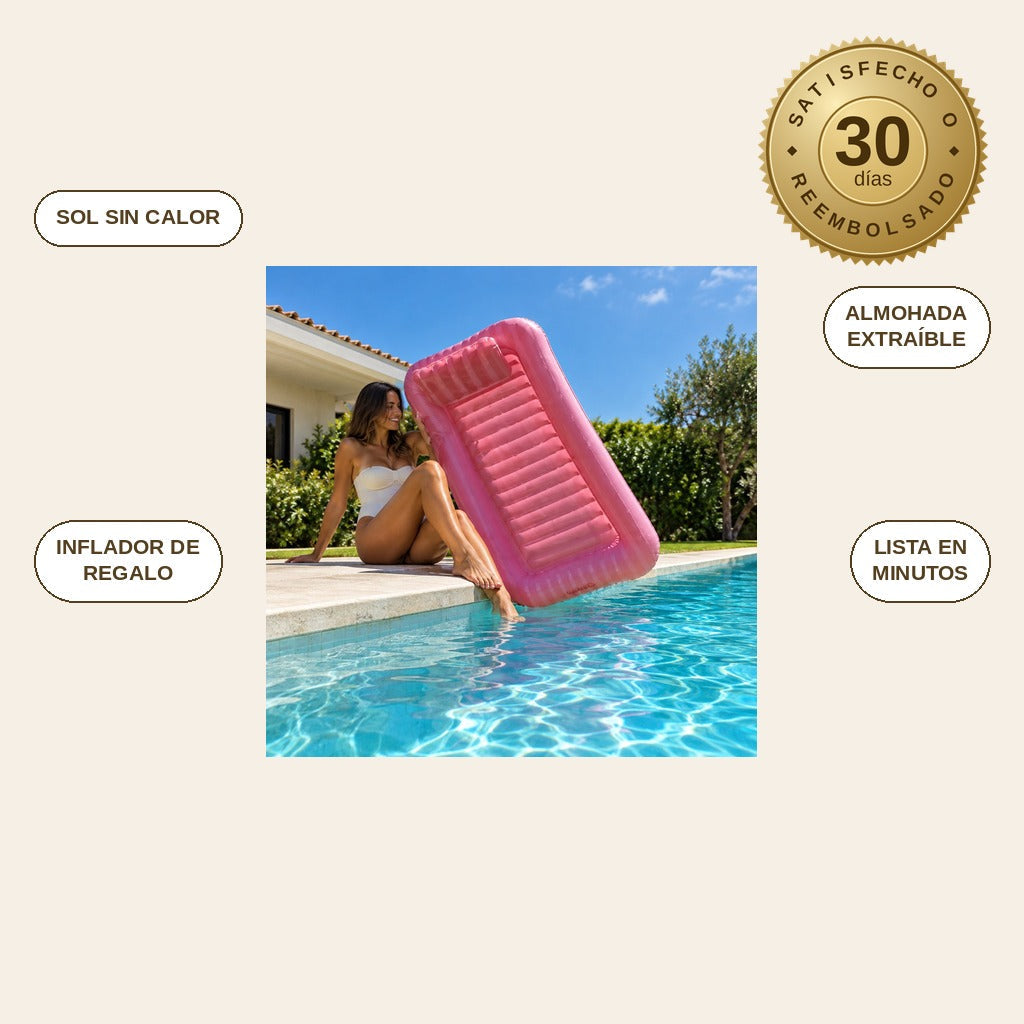 infographie — Piscina Hinchable Individual Tumbona