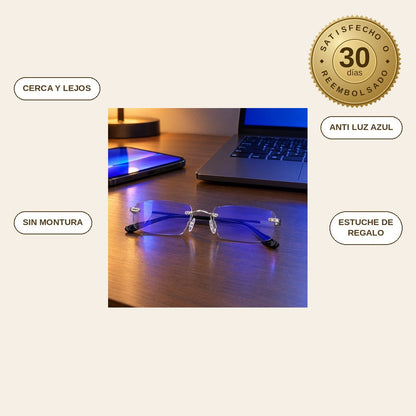 infographie — Gafas de Lectura Progresivas Sin Montura – Anti Luz Azul