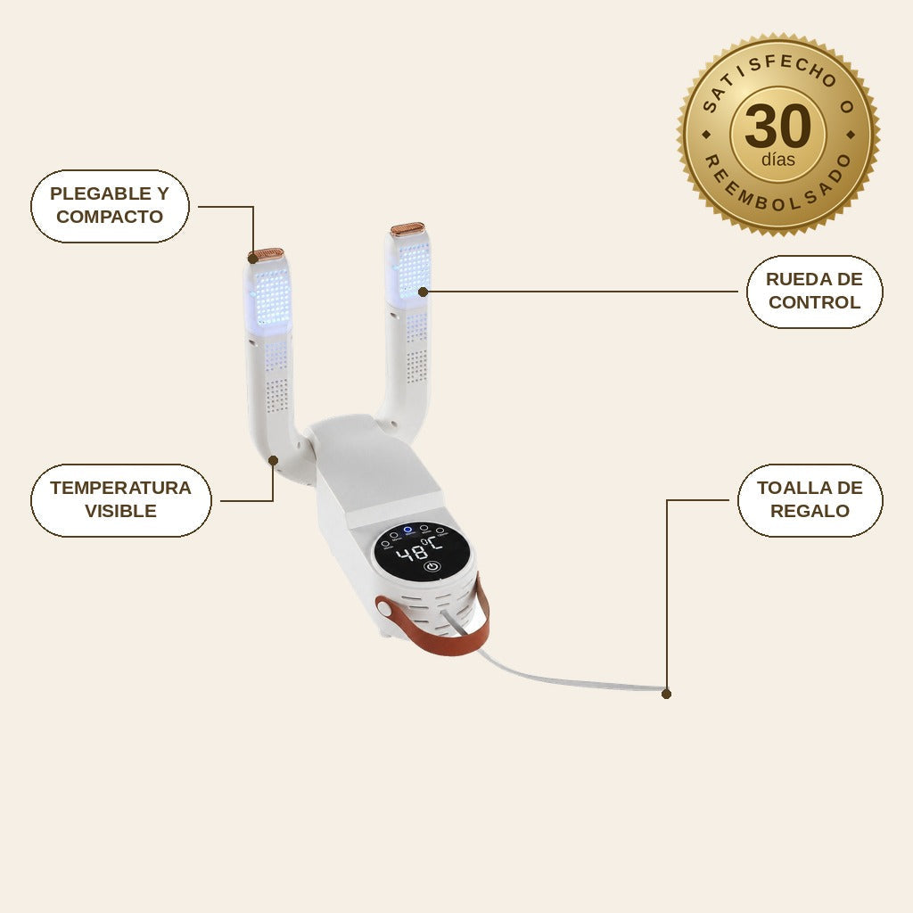 infographie — Secador de Zapatos Eléctrico Plegable
