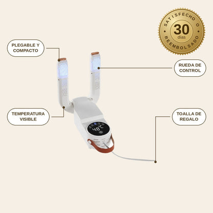 infographie — Secador de Zapatos Eléctrico Plegable