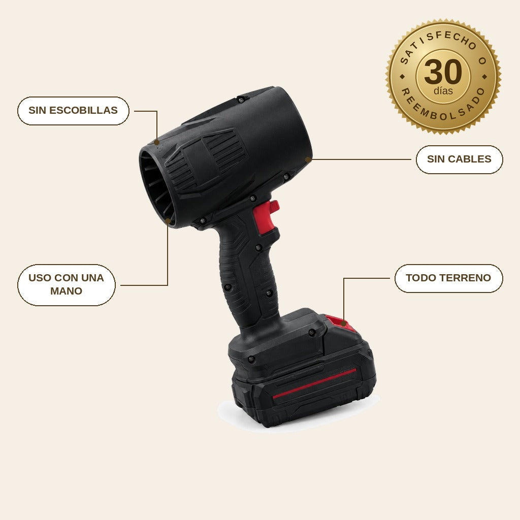 infographie — Soplador Turbo Inalámbrico 48V con Batería Extraíble