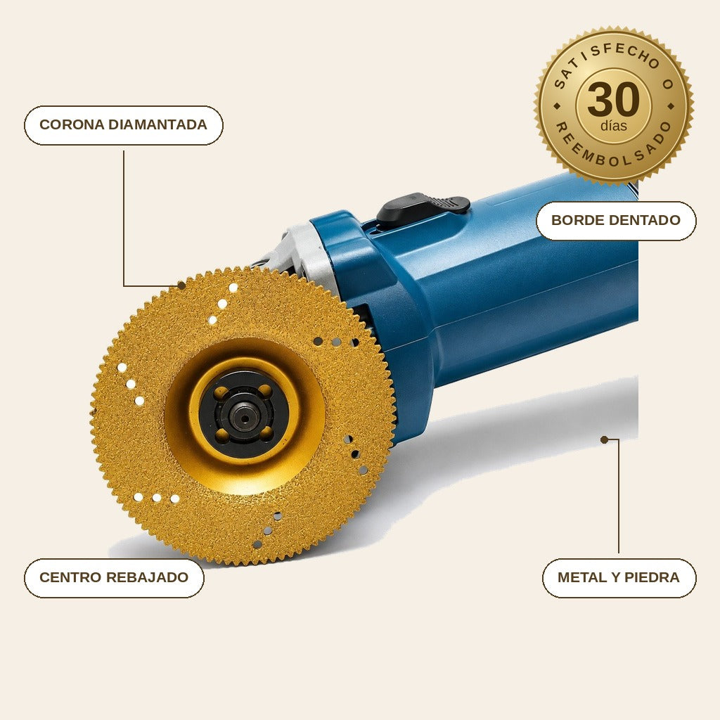 infographie — Disco Diamantado para Amoladora 100 mm – Corte de Metal y Piedra