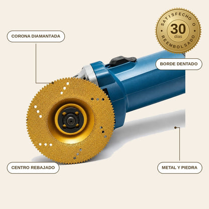 infographie — Disco Diamantado para Amoladora 100 mm – Corte de Metal y Piedra