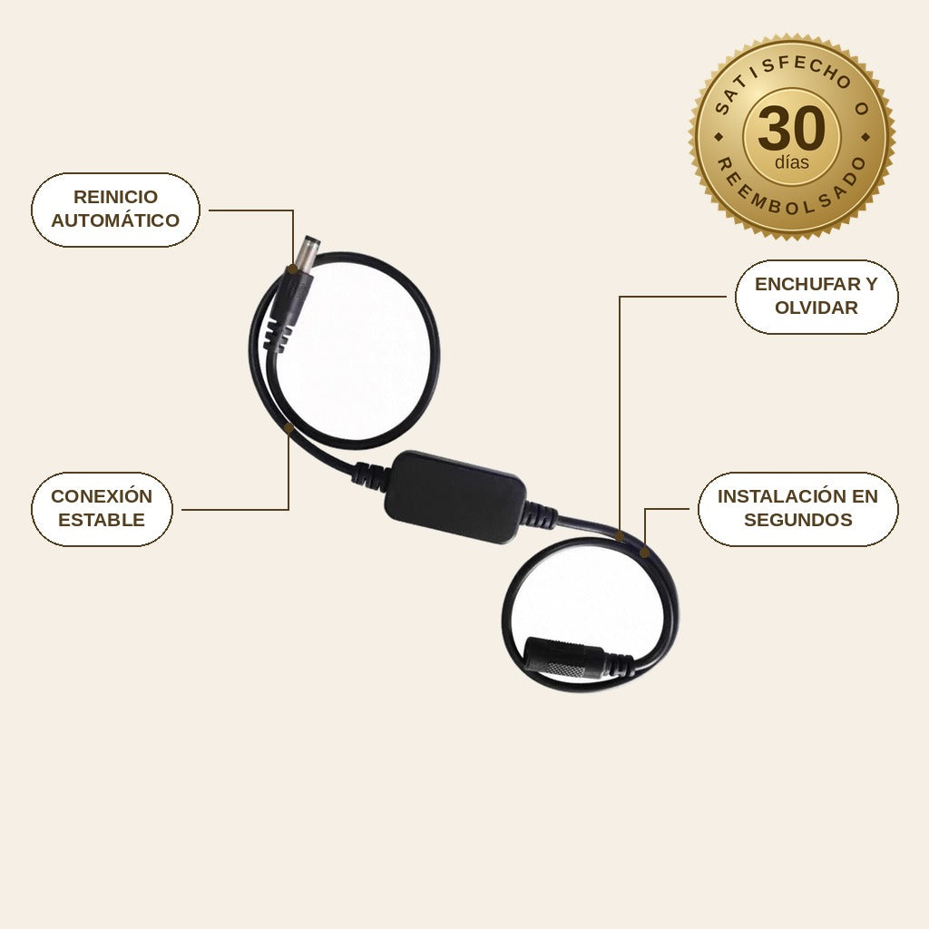 infographie — Cable de Reinicio Automático para Router – Temporizador 24 h