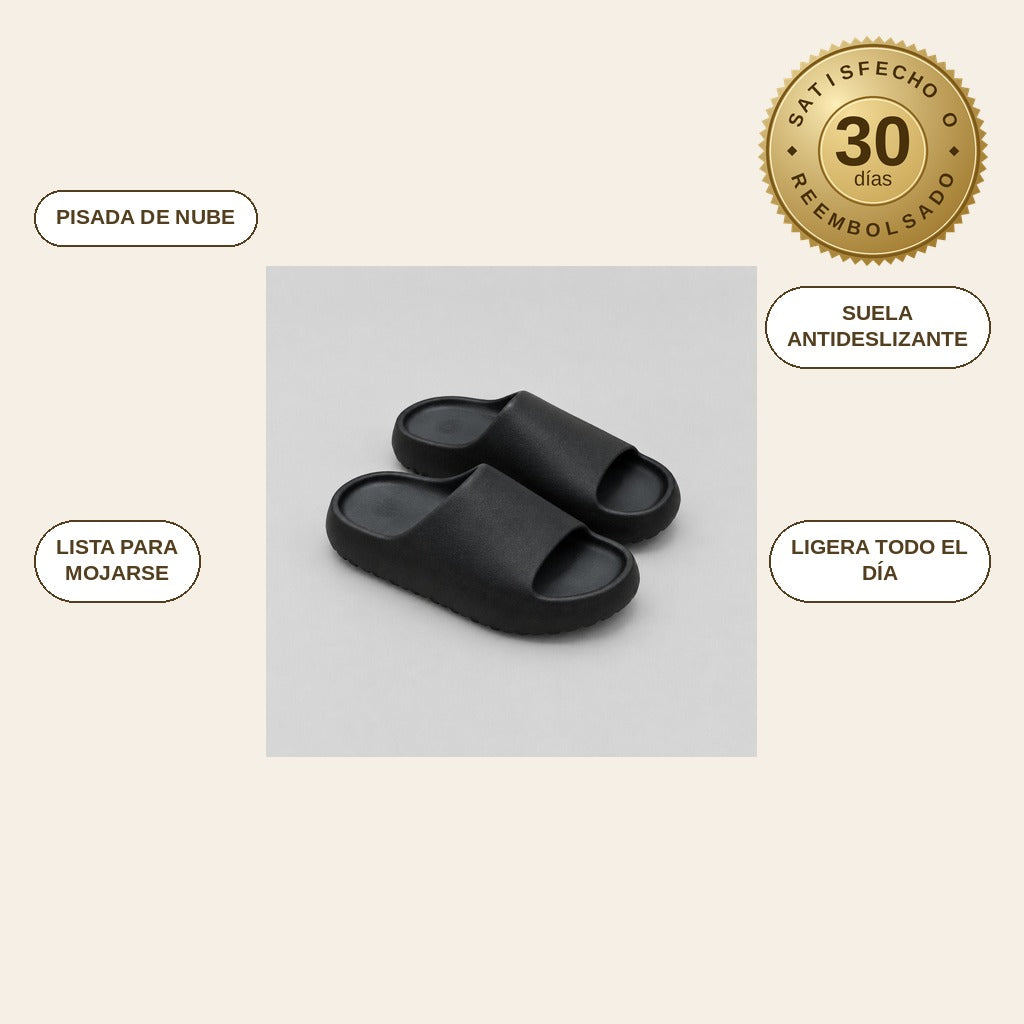 infographie — Chanclas Nube™ – Suela EVA Gruesa y Antideslizante