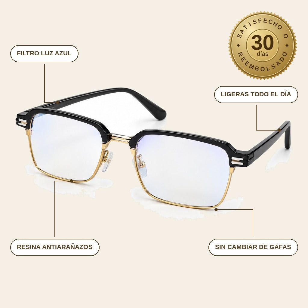 infographie — Gafas Multifocales 2 en 1 con Filtro de Luz Azul – Ve de Cerca y de Lejos