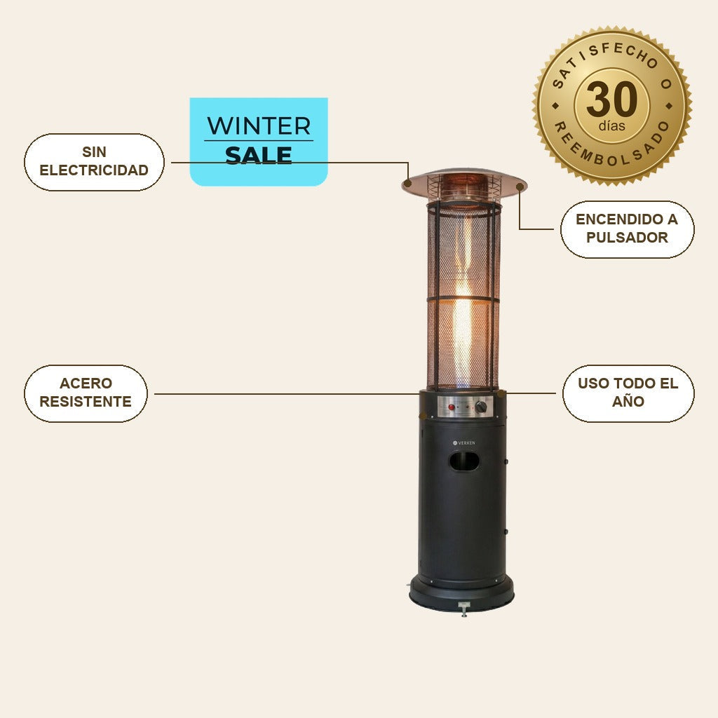 infographie — IgniCalor™ Estufa de Gas para Terraza y Patio
