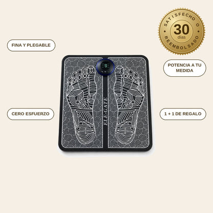 infographie — Alfombrilla Masajeadora EMS para Pies – Fina, Plegable y con Mando