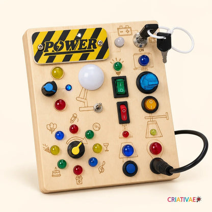 couleur Luces y Colores — LuciTablero™ – Tablero Sensorial Montessori de Madera con Luces