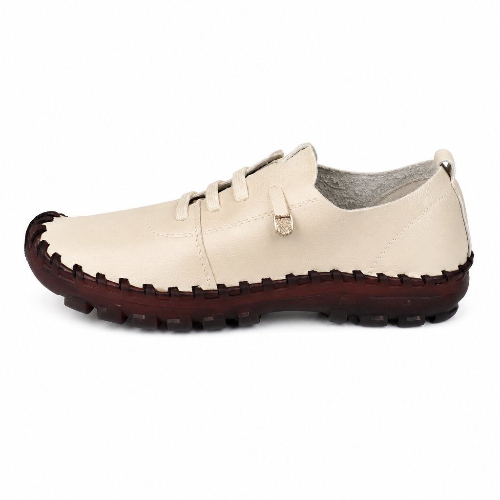 couleur Marfil — Mocasines de piel suave con suela flexible – Comodidad de la mañana a la noche