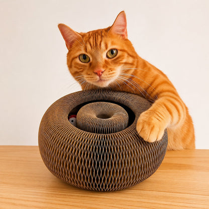 situation — Rascador acordeón para gatos con pelota