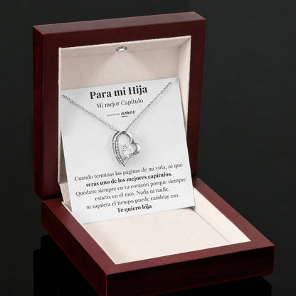 situation — Collar Corazón Amor Eterno – Para Mi Hija, con Estuche de Luz y Tarjeta