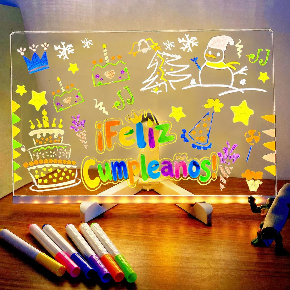 situation — Pizarra LED Mágica de Dibujo para Niños – Dibujos que Brillan en Colores Neón