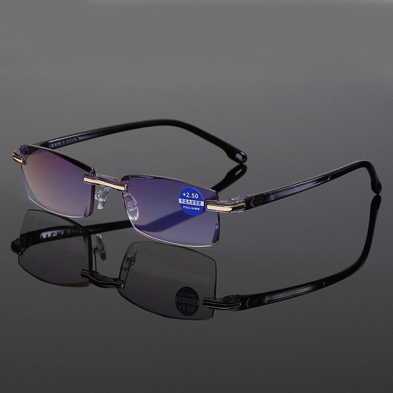 couleur Negro — Gafas de Lectura Progresivas Sin Montura – Anti Luz Azul
