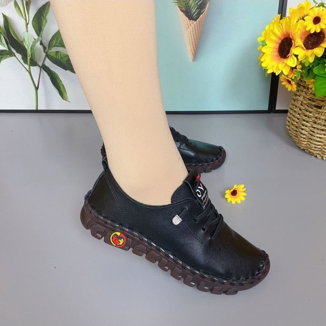 couleur Negro — Mocasines de piel suave con suela flexible – Comodidad de la mañana a la noche