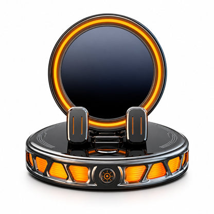 couleur Naranja — LumiGrip™ – Soporte de Móvil para Coche con Cierre Automático, Carga Inalámbrica 15 W y Luz RGB