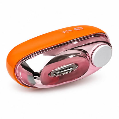 couleur Naranja — Cortaúñas Eléctrico 2 en 1 con Lima y Luz LED – Corta y Lima sin Pellizcos