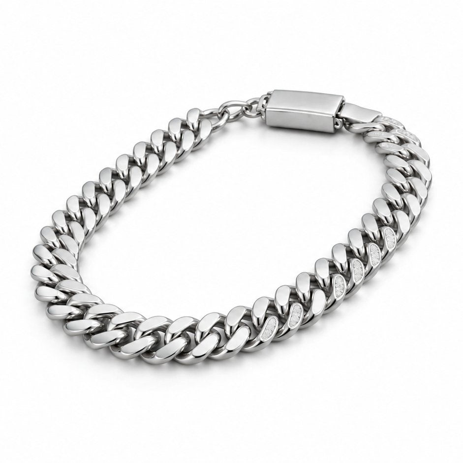 couleur Plateado — Collar Cubano para mi Hijo con Tarjeta Dedicada