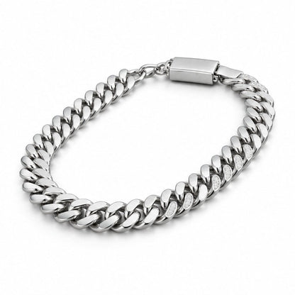 couleur Plateado — Collar Cubano para mi Hijo con Tarjeta Dedicada