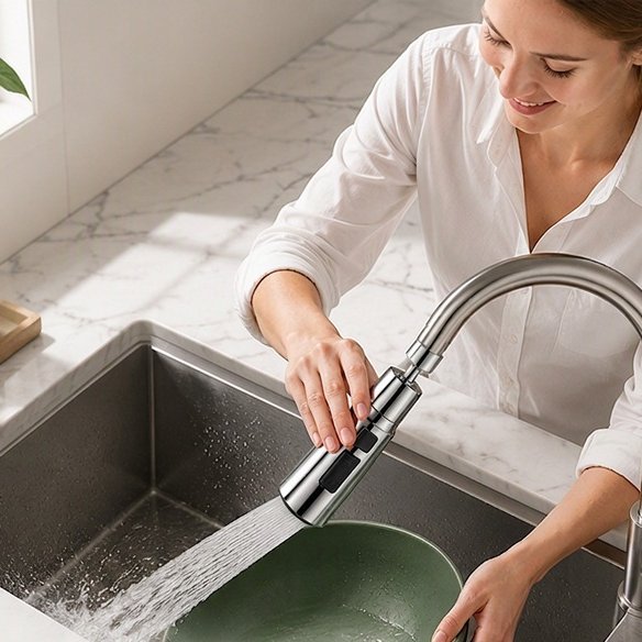 situation — AquaGiro™ – Grifo Rotativo Antisalpicaduras 360°