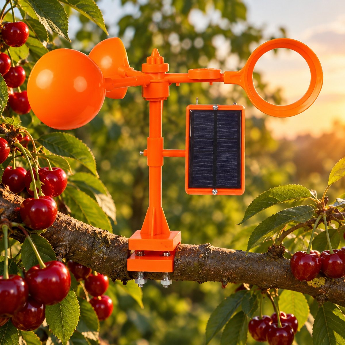 situation — SolGiro™ – Espantapájaros solar giratorio 360° con destellos y sonido