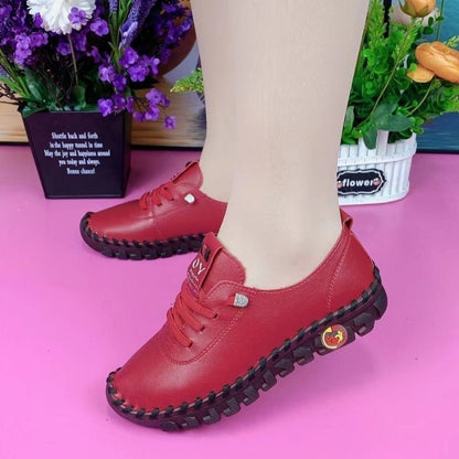 couleur Rojo — Mocasines de piel suave con suela flexible – Comodidad de la mañana a la noche