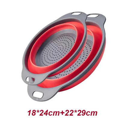 couleur Rojo — Set de Coladores Plegables de Silicona