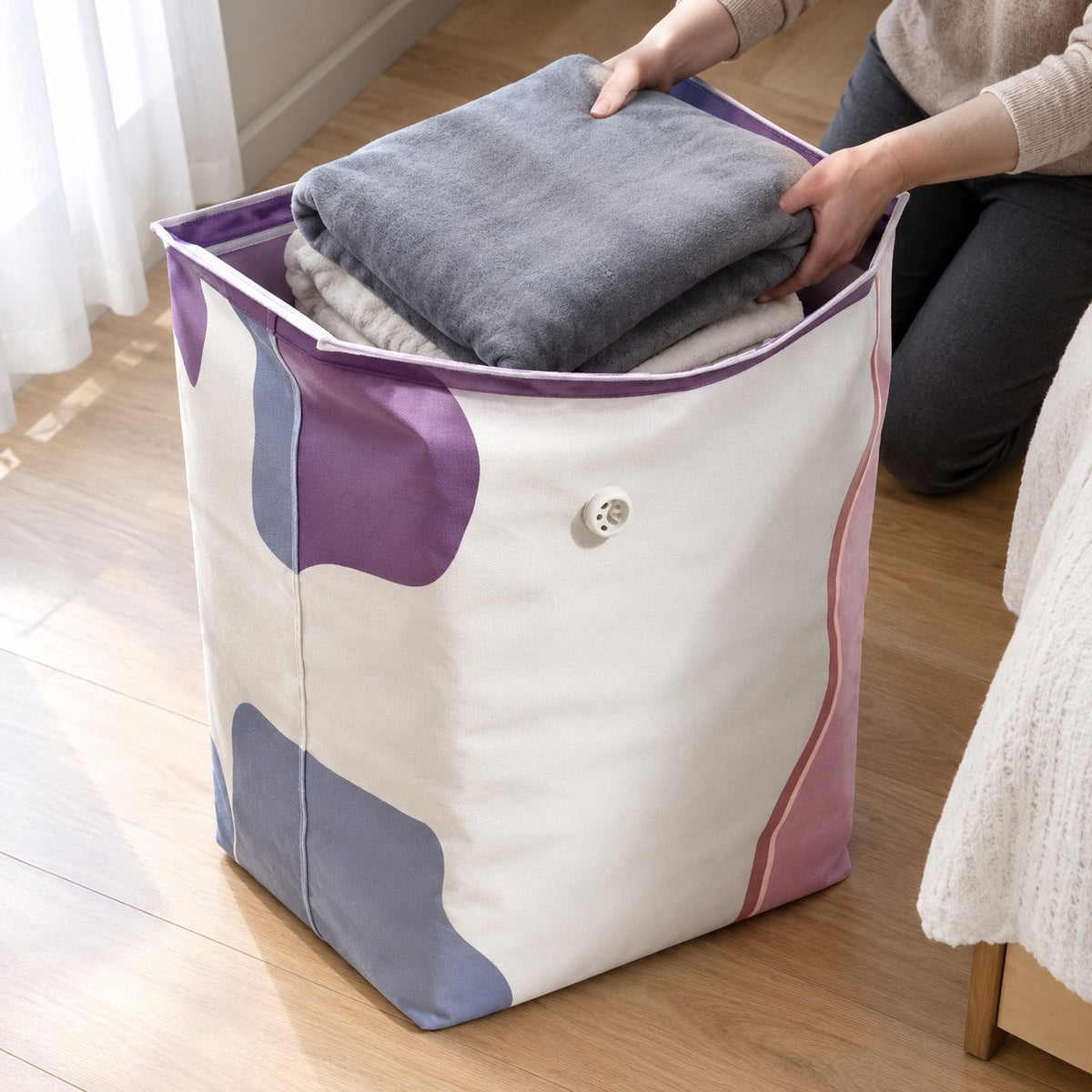 situation — Bolsa al Vacío 3D sin Bomba – Cubo XXL para Edredones y Ropa de Temporada