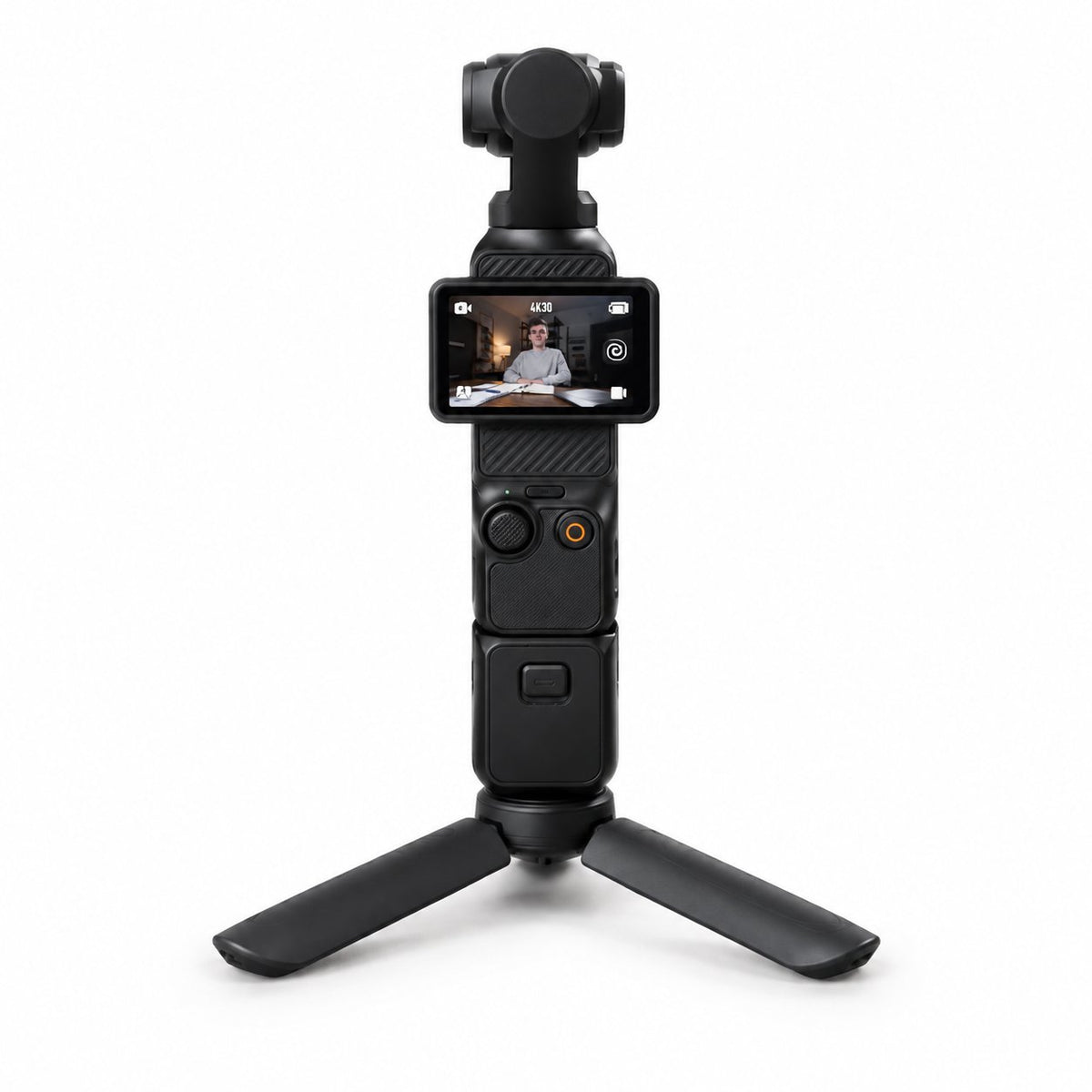 packshot — Cámara Gimbal de Bolsillo con Estabilizador Integrado – Kit con Empuñadura y Mini Trípode
