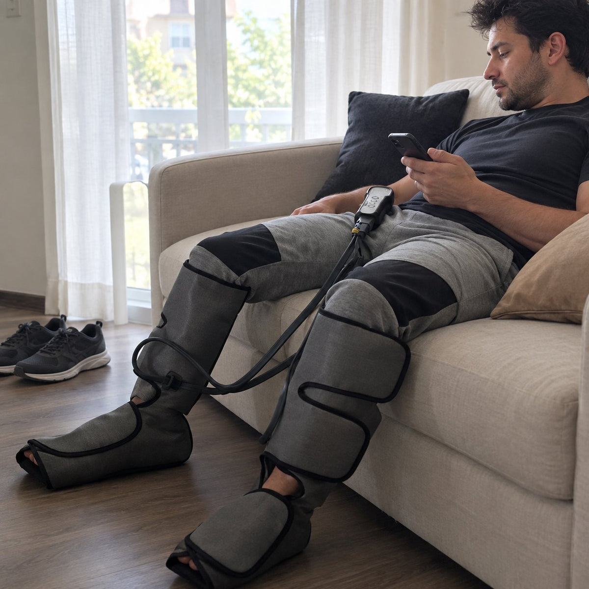 situation — AiroLeg™ – Masajeador de Pies y Pantorrillas por Presión de Aire con Calor