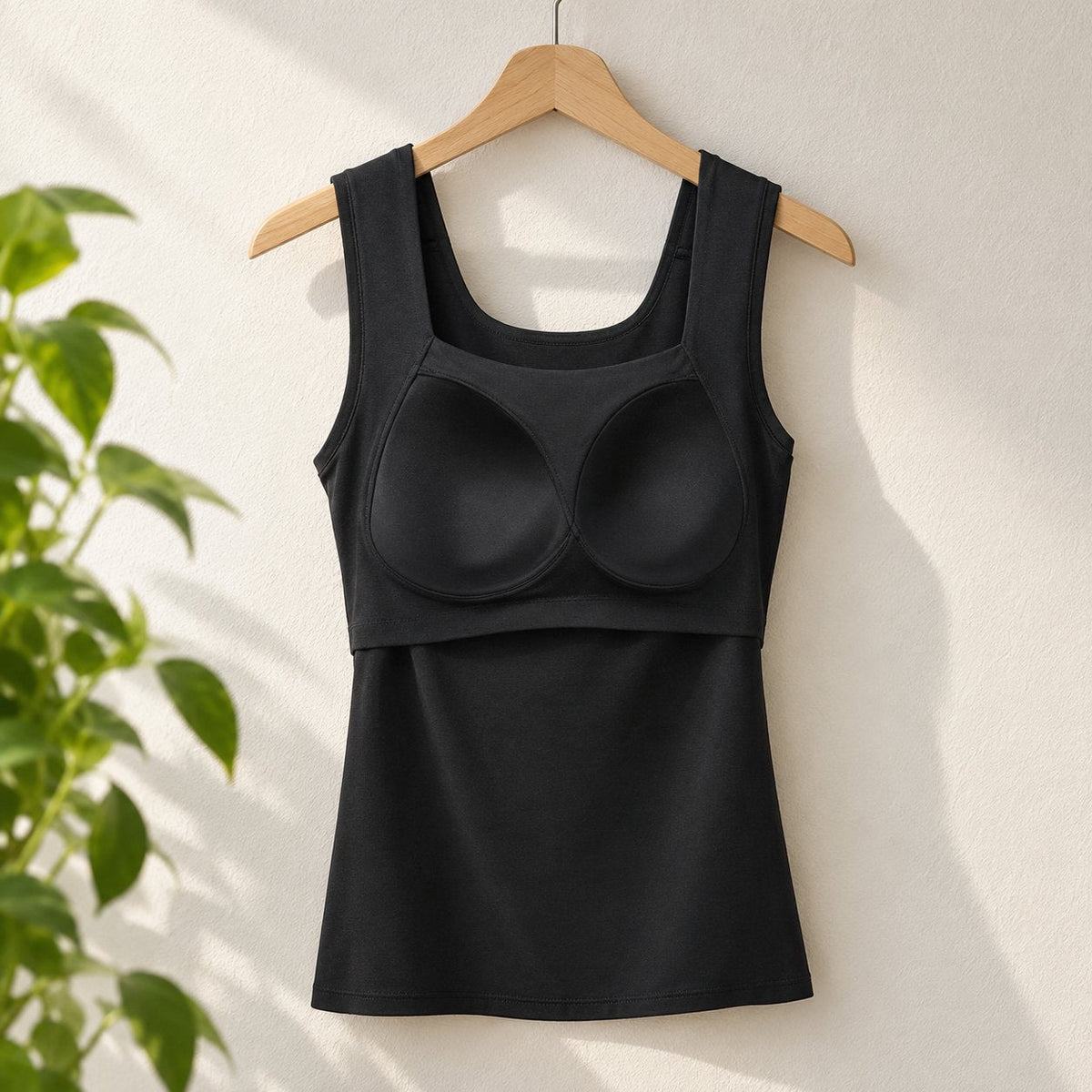 situation — Blusa sin mangas con sujetador integrado y escote cuadrado
