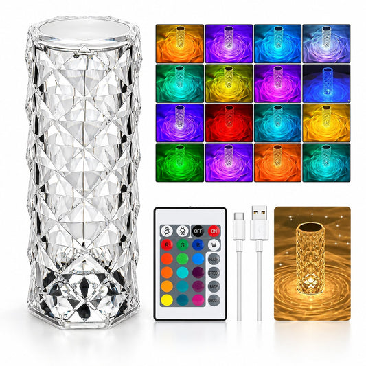 packshot — LumiCristal™ – Lámpara LED de Cristal Acrílico con Mando a Distancia
