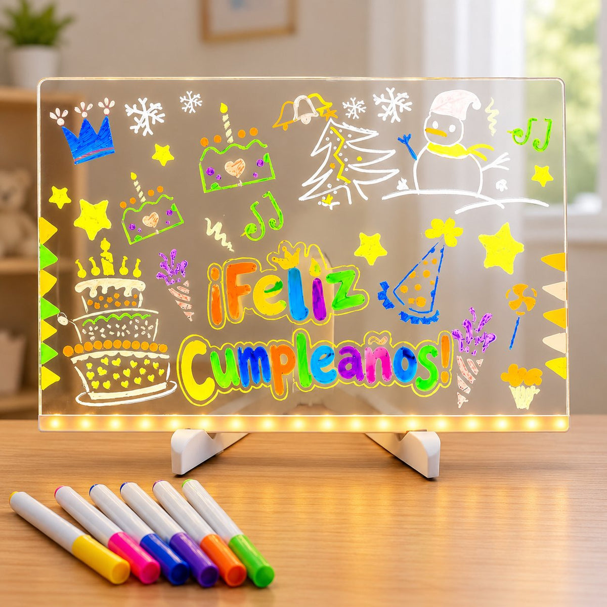 situation — Pizarra LED Mágica de Dibujo para Niños – Dibujos que Brillan en Colores Neón