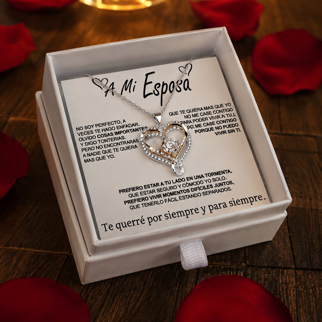 situation — Collar Corazón Infinito «A Mi Esposa» con Tarjeta Dedicada