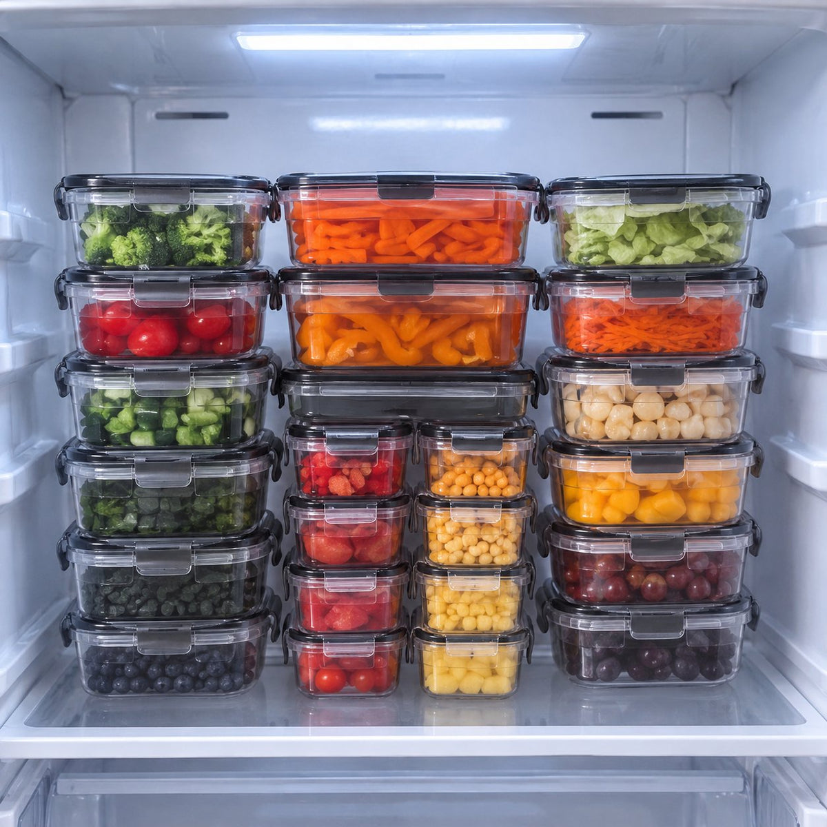 packshot — Set de 24 Recipientes Herméticos con Tapa – Plástico Transparente sin BPA