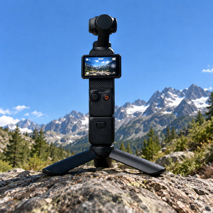 situation — Cámara Gimbal de Bolsillo con Estabilizador Integrado – Kit con Empuñadura y Mini Trípode