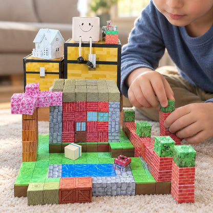 situation — Bloques Magnéticos Pixelados – Construye tu mundo (100 piezas)