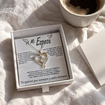 situation — Collar Corazón Infinito «A Mi Esposa» con Tarjeta Dedicada