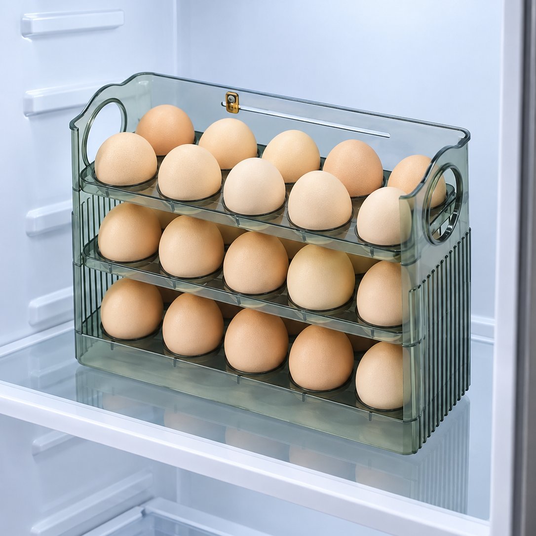 situation — OvoStack™ Organizador de Huevos Apilable — Pack de 2