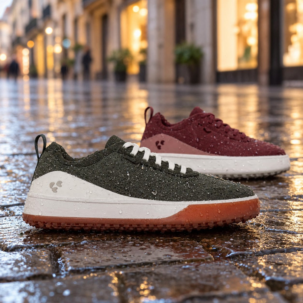 situation — Zapatillas Impermeables de Punto – Pies secos bajo la lluvia