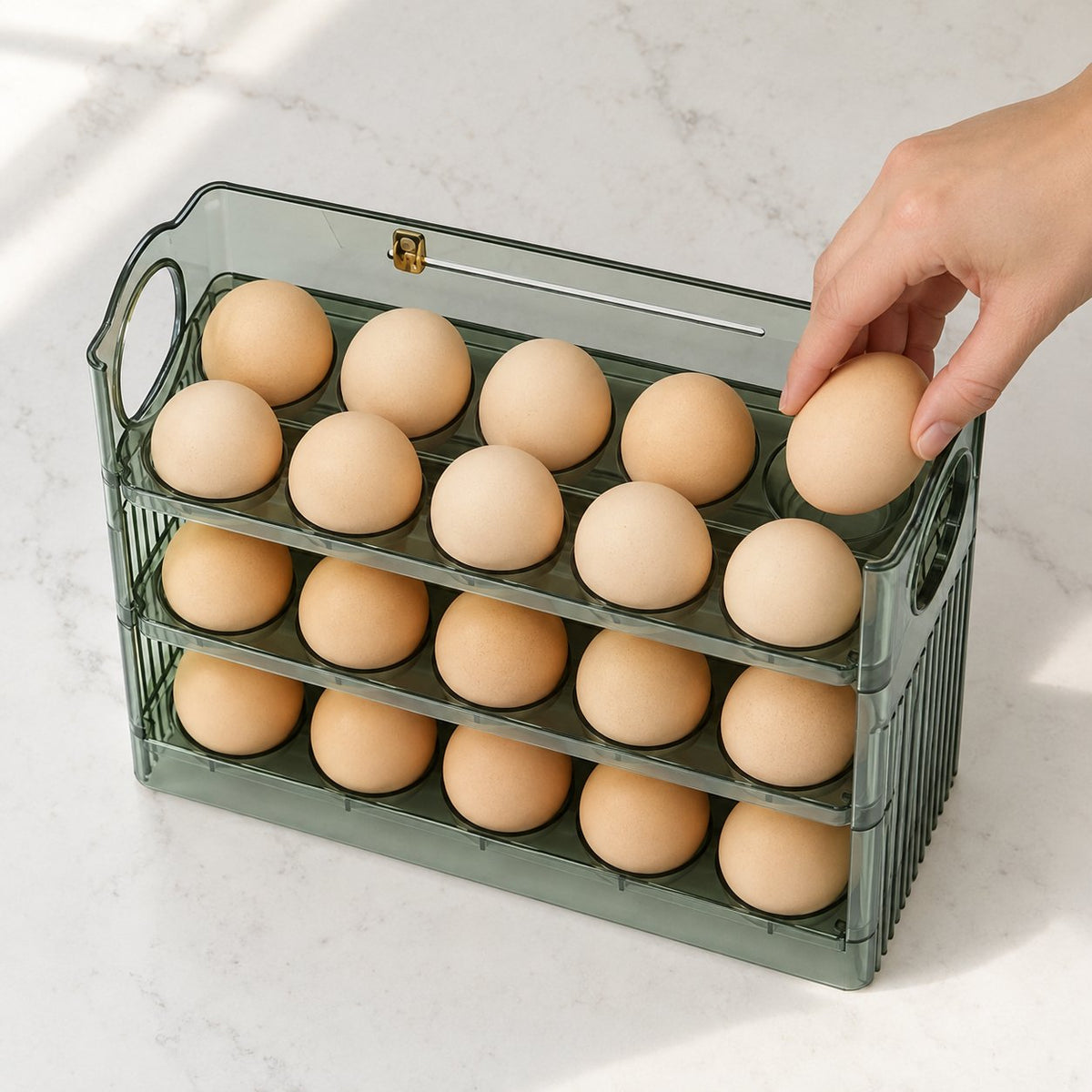 situation — OvoStack™ Organizador de Huevos Apilable — Pack de 2