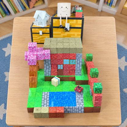 situation — Bloques Magnéticos Pixelados – Construye tu mundo (100 piezas)