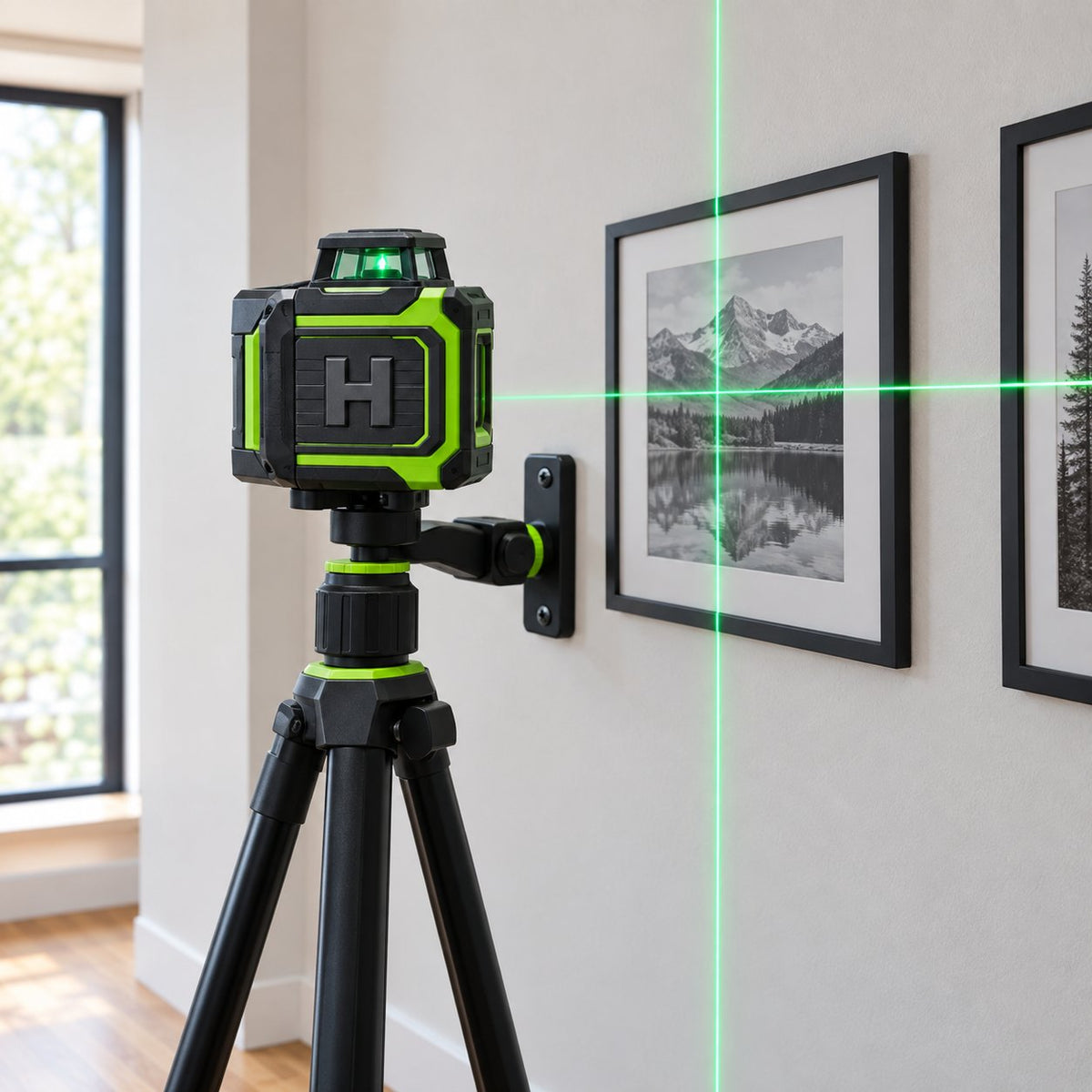 Nivel láser 4D autonivelante, 16 líneas verdes