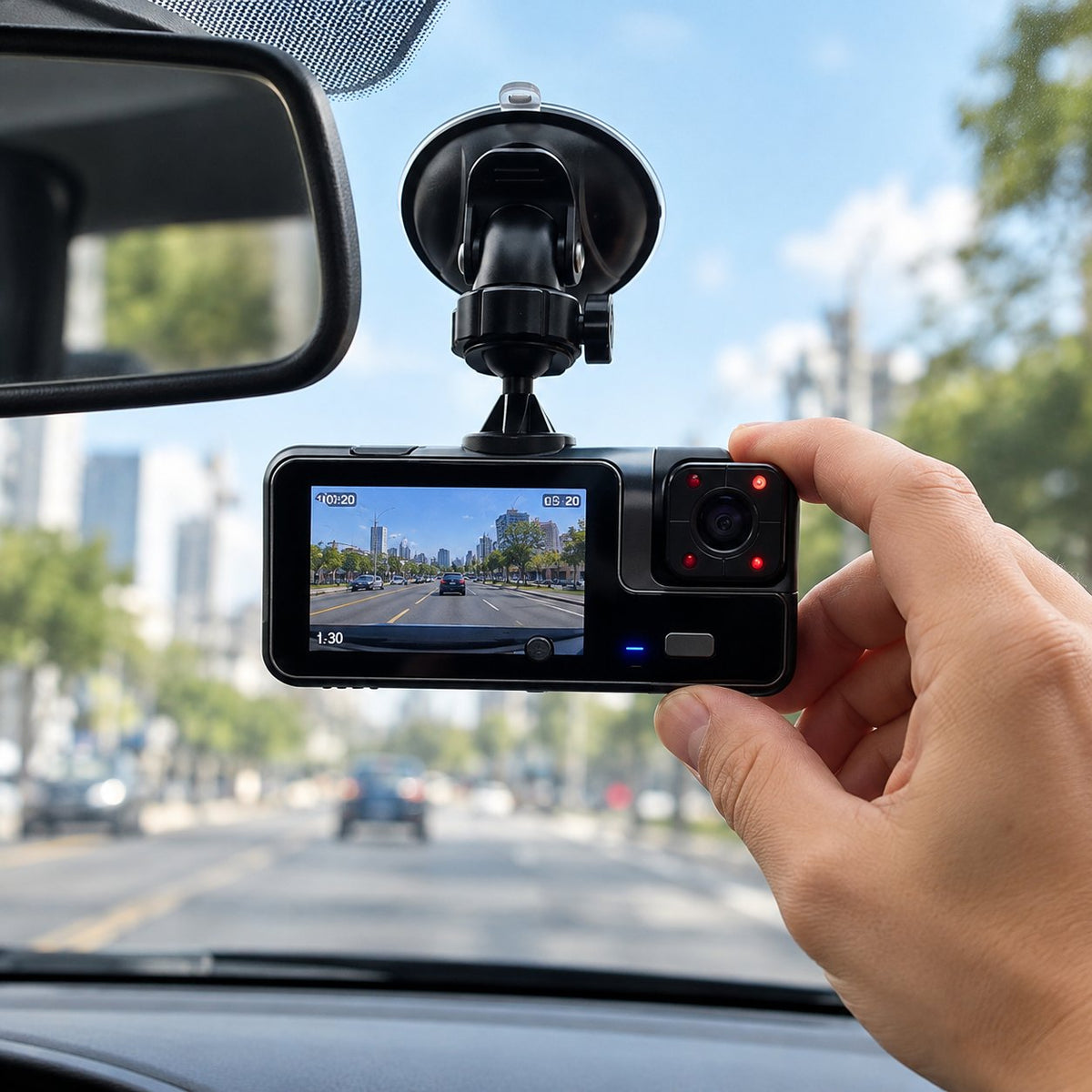 situation — Dashcam 1080P con pantalla de 2" y visión nocturna — hasta 3 cámaras