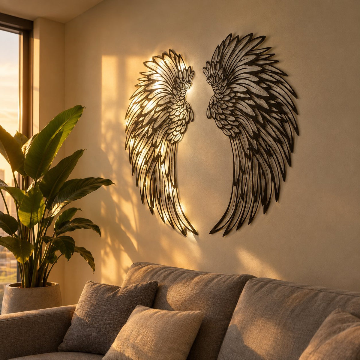 situation — Alas de Ángel de Metal para Pared – Decoración de Acero Calado